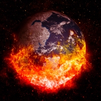 What does Mother Earth look like when she's burning up and angry ?